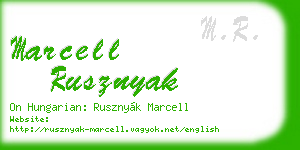 marcell rusznyak business card